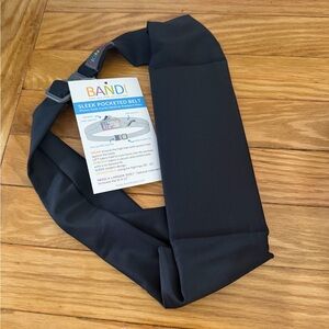 Bandi-sleek pocketed black belt. NWT. $20. Great for outfits with no pockets.